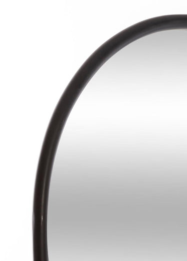 Grand miroir acier sur pied style psyché Gris