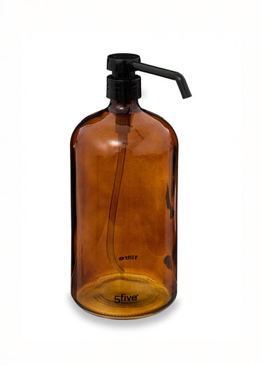 Distributeur en verre teinté, 1 litre Marron