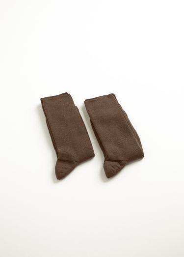 Mi-chaussettes sans compression chauds - lot de 2 paires Marron lot de 2