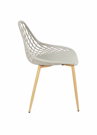 Chaises d'extérieur avec dossier alvéolé Taupe