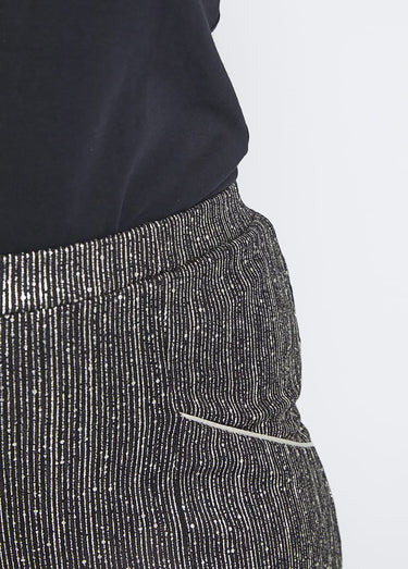 Jupe-pantalon taille élastiquée en maille Noir/Dore