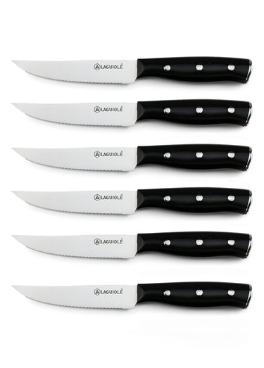 Set de 6 couteaux à steak Gleam Noir