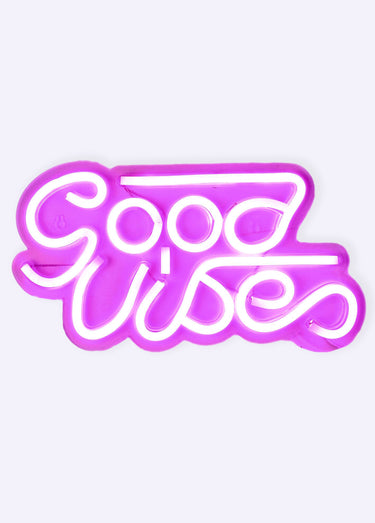Lampe LED effet néon, Good Vibes Rose