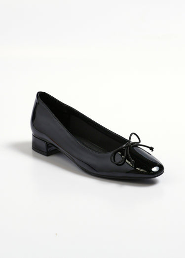 Ballerines vernies pointues petit talon Vernis Noir