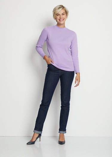 Sous-pull long souple maille douce Uni Parme