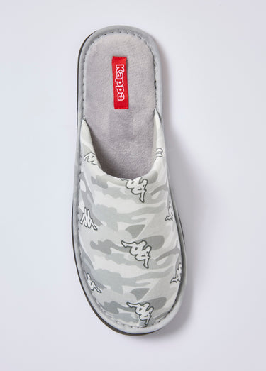 Chaussons mules motif camouflage Imprime Gris
