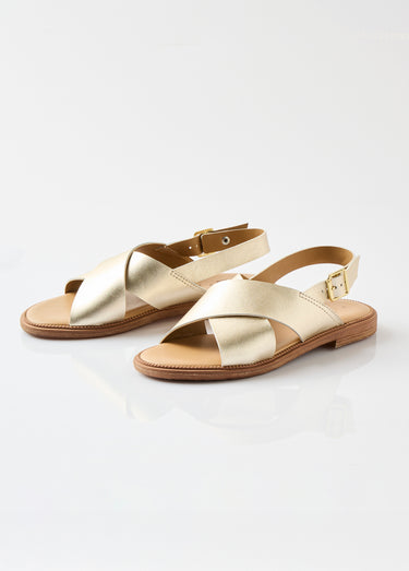 Sandales plates brides croisées Dore