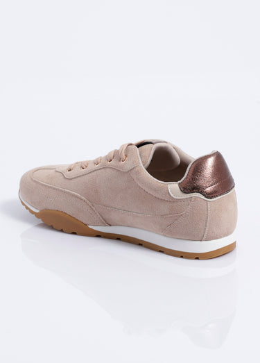 Sneakers semelle plate détails fantaisie Taupe
