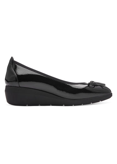 Ballerines compensées vernies Vernis Noir