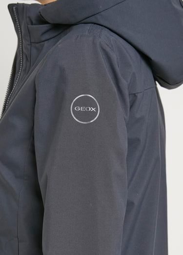 Veste sportwear déperlante à capuche Marine