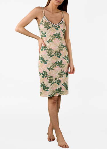 Chemise de nuit nuisette imprimé exotique Imprime