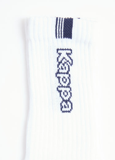 Chaussettes de sport côtelées assorties Marine/Blanc/Gris