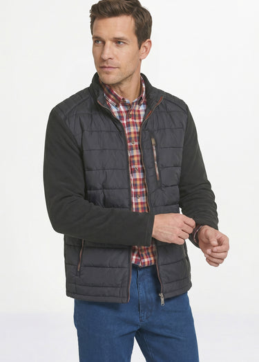 Veste matelassée zippée détails polaire Noir
