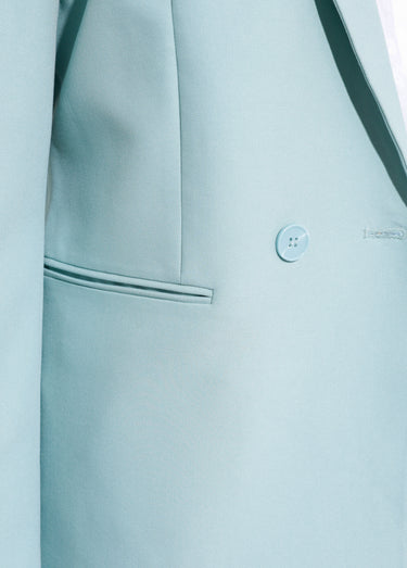 Veste tailleur unie fluide double boutonnage Opaline