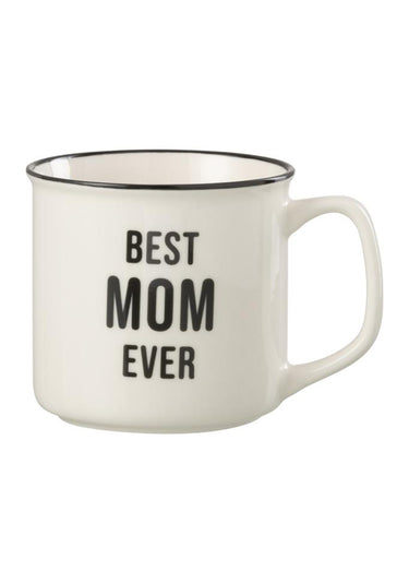 Mug porcelaine message "Best Mom ever" Blanc/Mum