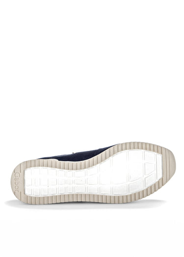 Baskets sportwear en cuir, lacets et zips Bleu