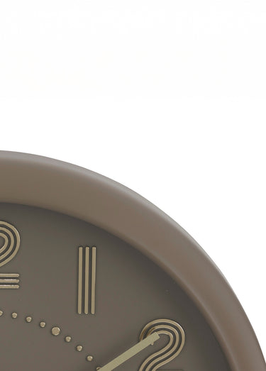 Horloge tendance avec aiguilles métal Taupe