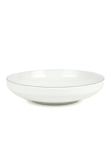 6 assiettes creuses Sélène, argenté Gris