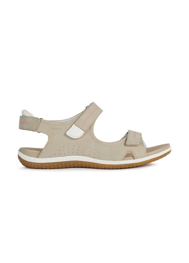 Sandales sportwear à scratchs Taupe