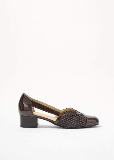Escarpins cuir largeur confort pieds sensibles Marron