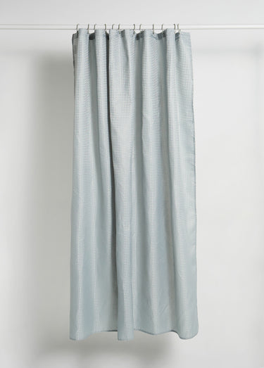 Set 3 pièces bain, Rideau + 2 Tapis Gris Clair