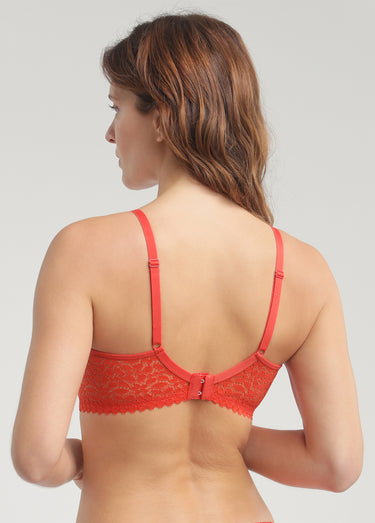 Soutien-gorge sans armatures, DAILY DENTELLE Rouge Feu