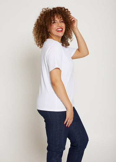 T-shirt à message en coton BIO Ecru