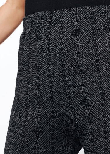 Legging taille élastiquée jersey extensible Anthracite/Noir