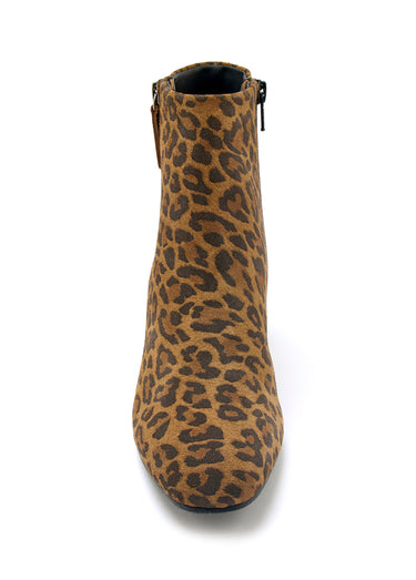 Boots léopard à talon Imprime Leopard