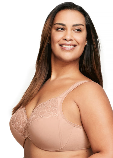 Soutien-gorge WonderWire décolleté dentelle Cappuccino
