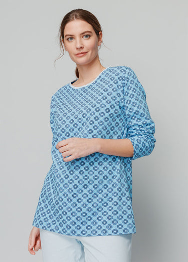 Haut de pyjama manches longues Imprime