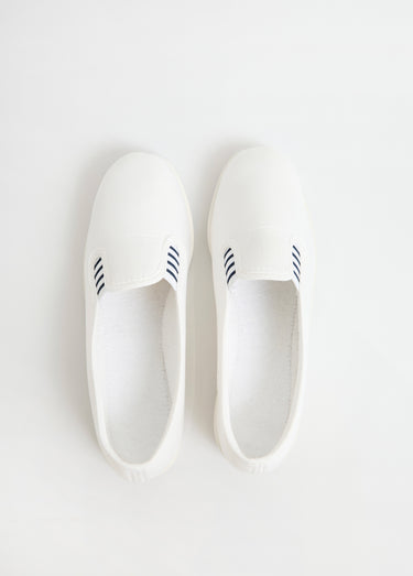 Mocassins toile largeur confort Blanc
