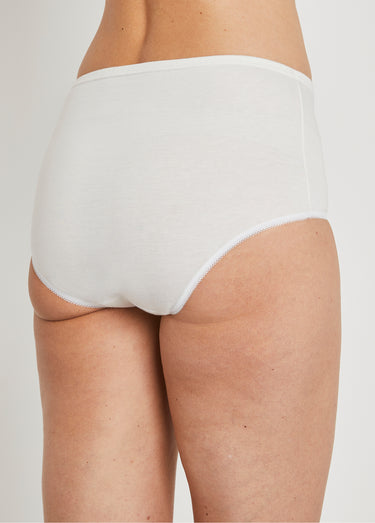 Culotte taille haute coton - lot de 6 Blanc Lot6