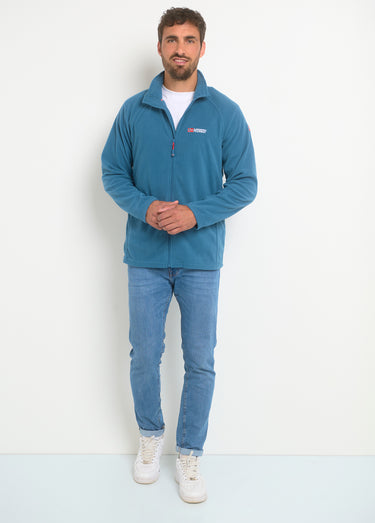 Veste polaire chaude avec col montant Bleu Petrole