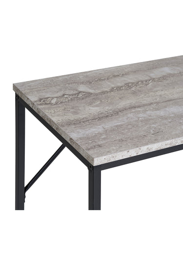 Console épurée, dessus façon pierre Noir/Gris