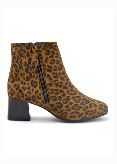 Boots léopard à talon Imprime Leopard
