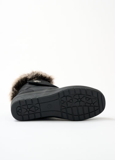 Boots scratchées chaudes largeur confort Noir