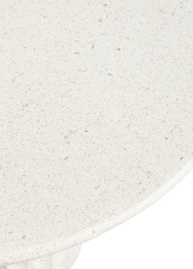 Table d'appoint rainurée, néo baroque Blanc