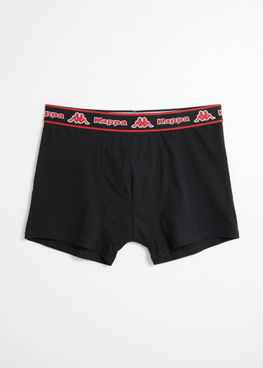 Boxer ceinture logo vif Noir/Rouge