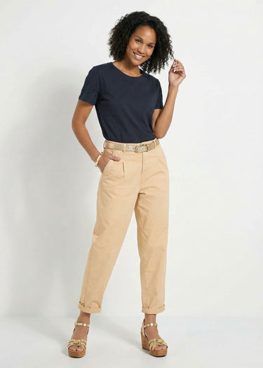 Jean couleur taille haute stretch Beige