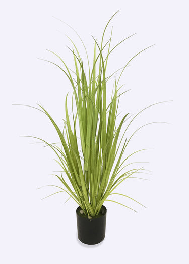 Plante artificielle Lemongrass + pot Noir