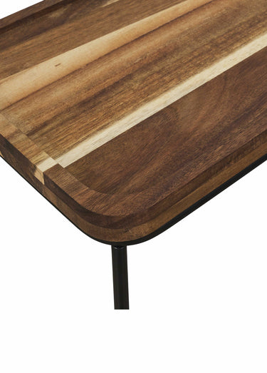 Console design en bois d'acacia Marron/Noir