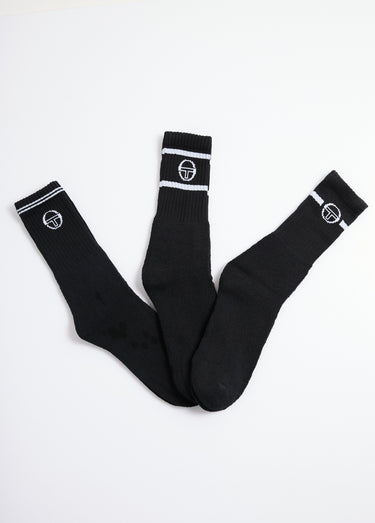 Chaussettes de sport hautes, avec logo Noir