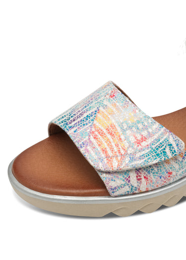 Sandales confortables semelle compensée Blanc