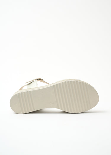 Sandales vegan largeur confort plateforme Argent