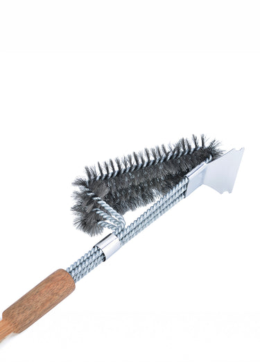 Set 5 Ustensiles barbecue acier/bois SEVE 3 Gris / Marron