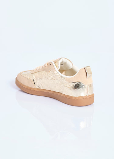 Baskets métallisées avec lacets dentelle Dore