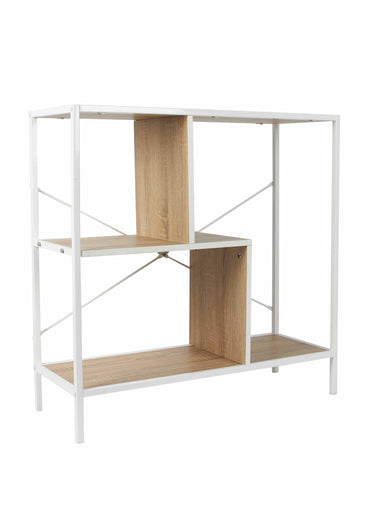 Etagère zigzag 3 niveaux en métal clair Blanc