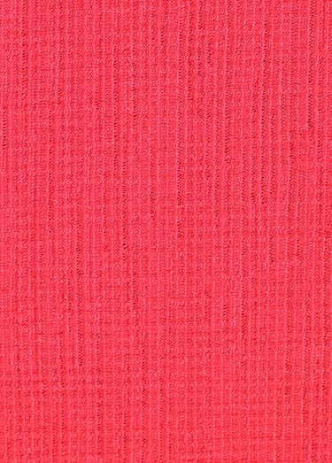 Coupon tissu habillement maille texturée Corail