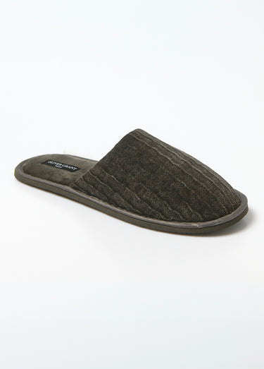 Chaussons mules velours Gris Fonce